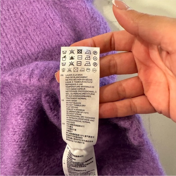 Sandro Paris - Mohair Oversize Sweater In Violet 
size 1 - Picture 6 of 9